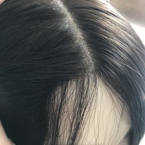 Perruque juive en <span class=keywords><strong>cheveux</strong></span> humains certifiée casher, <span class=keywords><strong>cheveux</strong></span> européens Remy blonds avec mèches, base en soie, topper kippa - Product Image 5