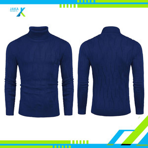 Suéter de cuello redondo ajustado para hombre, Jersey de punto informal de manga larga, top de otoño suave y ligero, poliéster/algodón antiretráctil - Product Image 3
