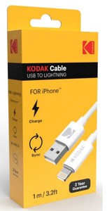 Cavo USB con connettore Lightning per iPhone 1m. 5V 2A (Kodak 001403687) - Product Image 2