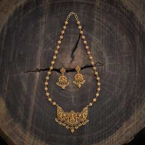Wedding-Ready Antique Gold <b>Necklace</b> 182528 - Product Image 2