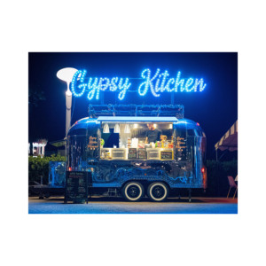 Support à tacos mobile de qualité professionnelle avec tiroirs chauffants et espace de préparation conçu pour un service rapide - Product Image 2