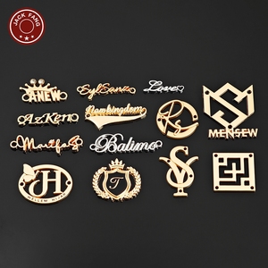 Bag <b>Gold</b> metal logo tag Engraved Hijab Abaya Scarf Shoes Custom Brand logo Metal Label Personalised metal tag for <b>Clothes</b> - Product Image 3