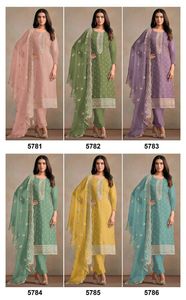 Costume pakistanais prêt-à-porter de style célébrité original, pur Oranjza, vêtements pakistanais indiens pour les personnes riches, vente en gros - Product Image 2