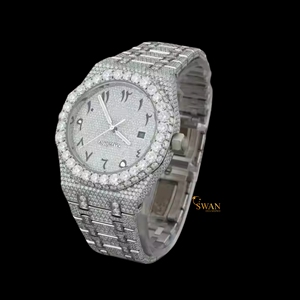 High Quality Mens Stainless Steel Sport Automatic ETA Movement Luxury Iced Wrist <b>Watch</b> Moissaanite Diamond VVS Clarity New - Product Image 2