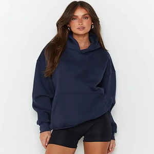 Sudadera con capucha de algodón 100% de gran tamaño informal Unisex de primera calidad Logotipo frontal elegante personalizable para uso diario Servicio OEM de fábrica de otoño - Product Image 5