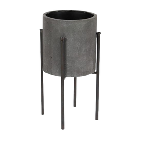 High Quality Performance Top Selling Antique Black Matt Powder Coated Finishing Metal Iron <b>Large</b> Round Shape Planters Pots - Product Image 3