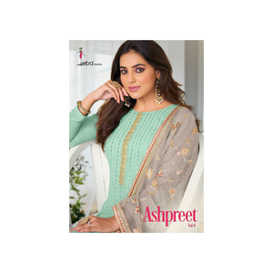 Venta al por mayor de alta calidad Heavy Chinon & Georgette bordado colección de trajes pakistaníes al mejor precio competitivo - Product Image 1