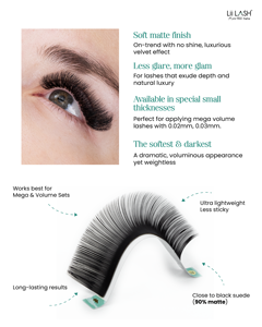 Extensions de cils en cachemire Easy Fan, douces et moelleuses, cils noirs mats, individuels, ruban adhésif personnalisé, fournisseur de cils en gros - Product Image 4