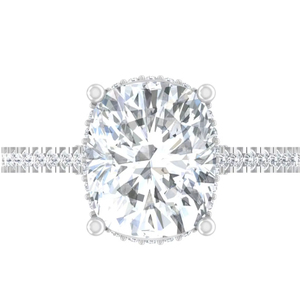 แหวนแต่งงานทางศาสนาสีทอง925 14K แหวนหมอนอิงที่ได้รับการรับรองจากห้องแล็บปลูกเพชรปาร์ตี้ครบรอบ - Product Image 1