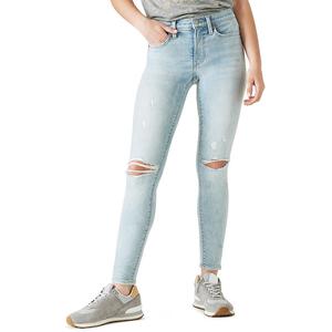 Jeans Skinny Strappati a Vita Media Lucky Brand da Donna, Blu, in Denim Elasticizzato, Taglia 27x27, Stile High Street, Lavabili e Traspiranti - Product Image 1