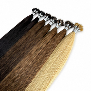Natural Color Straight Nano Ring Human Hair <b>Extensions</b> Nano <b>Bead</b> Tip Remy Double Drawn Micro Ring Hair - Product Image 3