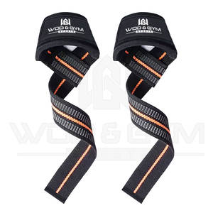 OEM and ODM Custom Heavy Duty Fitness Padded Cotton Neoprene Weightlifting Weight <b>Gym</b> Pull Deadlift Lifting Wrist <b>Straps</b> - Product Image 2
