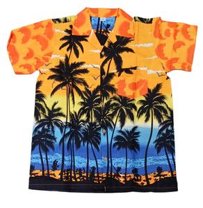 เสื้อเชิ้ตแขนสั้นสำหรับผู้ชาย,เสื้อฮาวายพิมพ์ลายต้นปาล์มลำลองสำหรับปาร์ตี้ชายหาด - Product Image 1