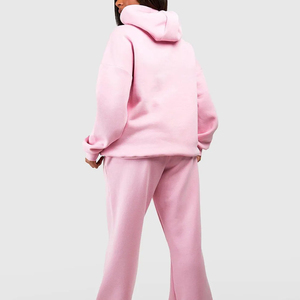 Conjunto de Sudadera con Capucha y Pantalones Deportivos Vintage de Felpa 100% Algodón Personalizado para Mujer 2025, Talla Grande, Transpirable, de Secado Rápido, para Invierno - Product Image 3