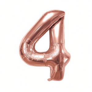 Palloncini Numero Party Love Oro Rosa N4 45cm Confezione da 12 Pezzi - Product Image 2