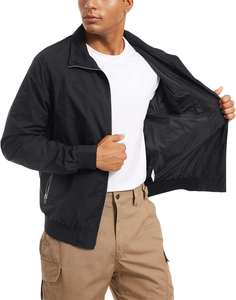 <b>Cheap</b> Price Fashion Autumn Unisex Bomber <b>Jacket</b> Solid Color Casual <b>Waterproof</b> with Customized 2026 Slim Fit - Product Image 1