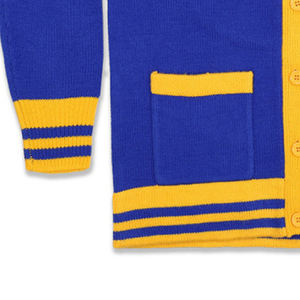 Suéter Cárdigan de Punto de Lana para Hombre, Diseño Personalizado OEM y ODM, Venta al por Mayor, Estilo Universitario Deportivo - Product Image 5