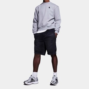 Jersey de cuello redondo de corte regular de invierno para hombre, sudadera con logotipo personalizado frontal, estampado Digital, patrón sólido, punto de algodón 100% - Product Image 1