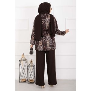 Traje de Chaqueta con Estampado Étnico y Decoración de Botones - Product Image 5