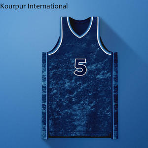 Maillot de basket-ball brodé à impression numérique par sublimation, maille en polyester, uniformes réversibles pour jeunes hommes - Product Image 1