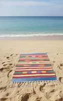 Tapis rectangulaire moderne MANGALICK CS-1057 en coton tissé fantaisie, avec envers réversible, lavable en machine, motif floral, pour la maison et l'exercice