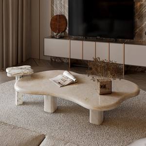 Mesa de Comedor y Apartamento de Travertino Beige Natural, Diseño Moderno, Resistente al Fuego, Muebles de Lujo Hechos a Mano - Product Image 3