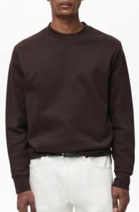 Jersey de cuello redondo con logotipo bordado personalizado, sudadera básica lisa en blanco de invierno, sudadera 100% de algodón de calidad superior con cuello redondo - Product Image 2