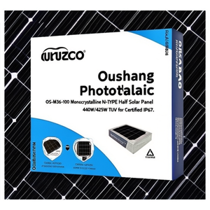 Panneau solaire monocristallin de type N PERC à demi-cellules Oushang Photovoltaic OS-M36-100 440W/425W certifié TUV IP67 - Product Image 2