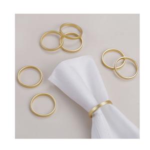 Rond de serviette en laiton en métal de conception de feuille fortement poli et nouvellement conçu pour des cadeaux décoratifs de table de partie nouveau porte-serviette - Product Image 2