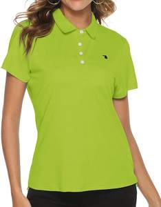 เสื้อกอล์ฟผู้หญิงทรงสลิมฟิตแบบลำลอง ออกแบบตามสั่ง OEM ระบายอากาศได้ดี ป้องกันรอยยับ แห้งเร็ว ปักโลโก้สำหรับสวมใส่ - Product Image 4