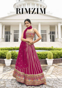 Ensemble Lehenga Choli en Georgette Faux Pur Multicolore Tendance, Dernier Design à la Mode, Fournisseur en Gros, Service d'Expédition Rapide - Product Image 2