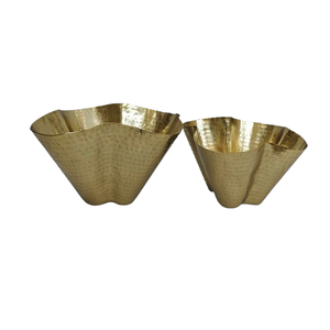 Bol décoratif en métal en forme de vague bol à fruits polyvalent centre de table décoration de la maison article cadeau vaisselle nourriture Dessert - Product Image 1