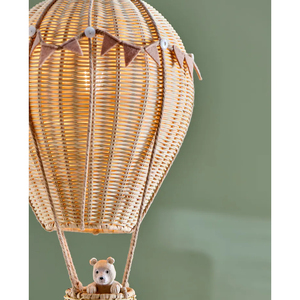 โคมไฟหวายทรงบอลลูนลมร้อนทำมือโคมไฟหวายสำหรับตกแต่งห้องเด็กสถานรับเลี้ยงเด็กสินค้าจากเวียดนาม - Product Image 3