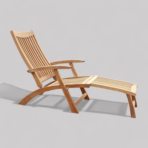 เก้าอี้ไม้สักพับได้ระดับไฮเอนด์เก้าอี้ริมชายหาดโรงแรมสระว่ายน้ำกลางแจ้งที่นั่งสวนลานเก้าอี้นอนด้านนอกเตียงอาบแดด - Product Image 4