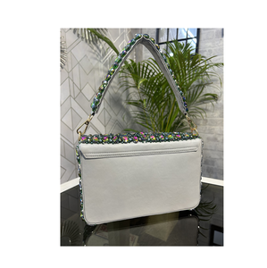 Nouveau design en cuir PU véritable sac à main fourre-tout femmes haute capacité étanche fermeture à glissière Durable Portable broderie décoration - Product Image 3