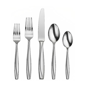 Precio bajo y menos MOQ Tenedor Cuchillo Cuchara Cubiertos Metal Plata Cubiertos Juego de acero inoxidable con opción de color múltiple en el mango - Product Image 3