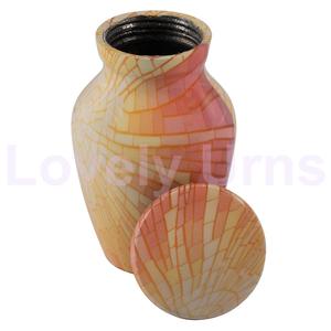 Sunburst Aluminium Keepsake <b>Mini</b> <b>Urns</b> <b>for</b> <b>Ashes</b> Free Velvet Box - Product Image 2