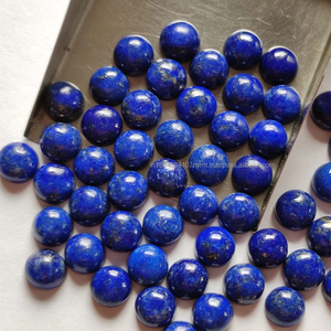 Piedra preciosa de lapislázuli Natural de 3mm, cabujón azul con parte posterior plana de corte brillante redondo, proveedor a granel al por mayor genuino - Product Image 1