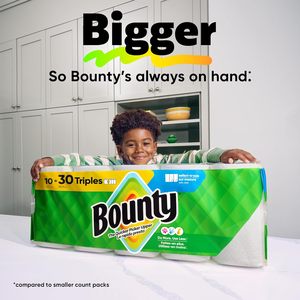 Bounty Quick-Size <b>Paper</b> Towels White 8 Family Triple Rolls 27 Regular Rolls - Product Image 2