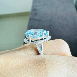 Anillo de Compromiso con Diamante Cultivado en Laboratorio en Forma de Pera, Oro de 18K, Anillo de Boda de Oro Liso con Diamante en Forma de Pera, Joyería Fina - Product Image 2