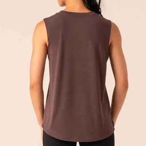 Nueva llegada al por mayor Material de alta calidad 100% algodón hecho mujeres gimnasio camisetas sin mangas Casual Fitness transpirable - Product Image 6