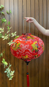 HOT <b>SALE</b> Blue Lotus Silk <b>Lantern</b> 2025 Artistic Silk <b>Lantern</b> <b>For</b> Home And Commercial Decor - Product Image 3