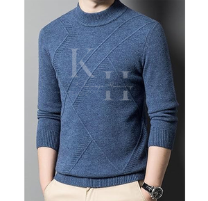 Pull-over en tricot doux en laine mélangée pour hommes pour l'automne et l'hiver respirant et chaud avec logo personnalisé et support OEM - Product Image 6