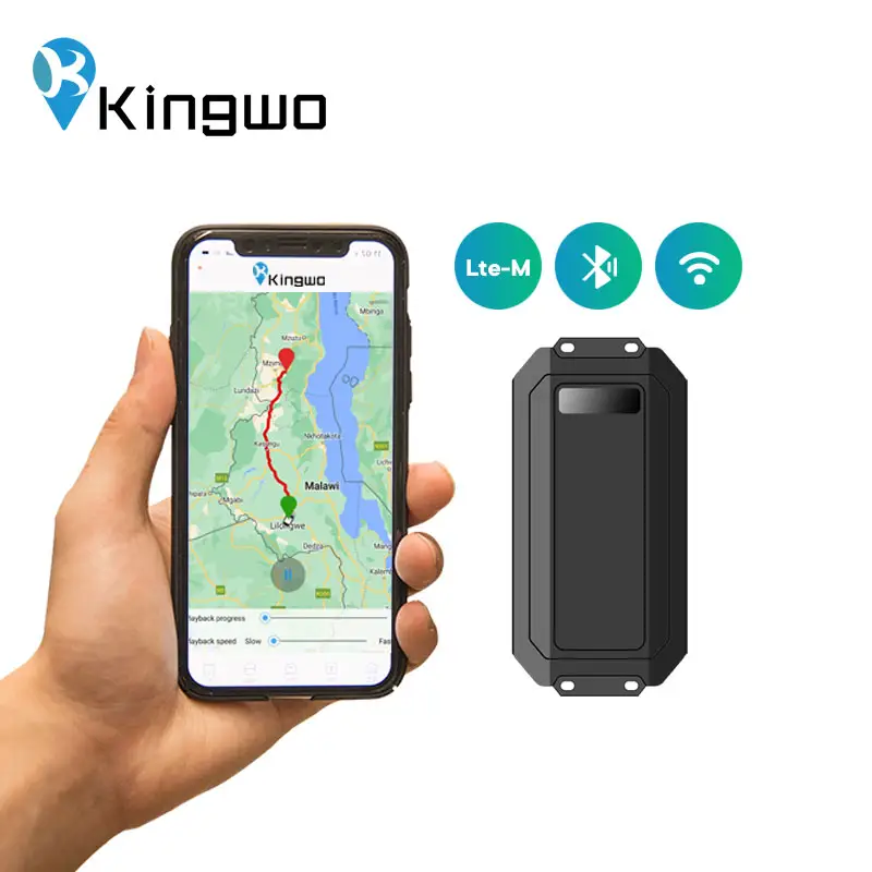 Dispositivo de rastreamento gps global, dispositivo de rastreamento de carga de 10 anos com sensor de temperatura wi-fi lbs gps ble ip67 à prova d' água