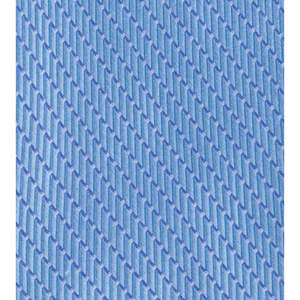 Cravatta Classica da Uomo Michael Kors in Raso Blu Cielo con Motivo a Righe e Stampa Floreale Jacquard, 100% Seta, Taglia Unica, Confezione Regalo - Product Image 3