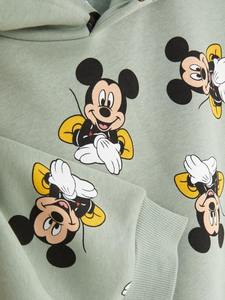 Cómodo poliéster polar pulóver con capucha Mickey Mouse hombres mujeres invierno suelto ajuste raglán manga larga estampado Casual frente - Product Image 2