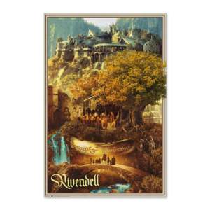 Lord of the Rings <b>Poster</b> 61x91.5 cm Rivendell Scene Offset & Digital Printing Hanging & Scroll Styles Durable Plastic Material - Product Image 1