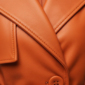 Gabardina Clásica de Cuero para Mujer, Proveedor de Fábrica, Venta al por Mayor, Prenda Exterior de Moda Hecha a Medida, con Cinturón, Doble Botonadura, Elegante, de Algodón - Product Image 5