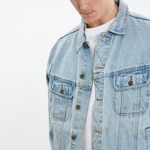 Veste en jean pour homme, vente chaude, hiver, logo/couleur personnalisés, respirante, écologique, décontractée, anti-froissement, style vintage - Product Image 3