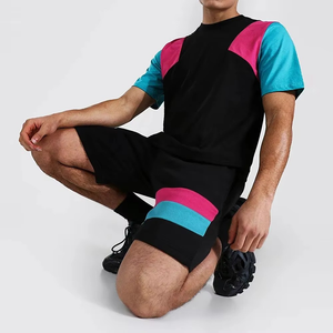 Haute qualité hommes ensemble court fabricant unisexe short de jogging logo personnalisé imprimer toutes les couleurs 100% coton tissu - Product Image 2